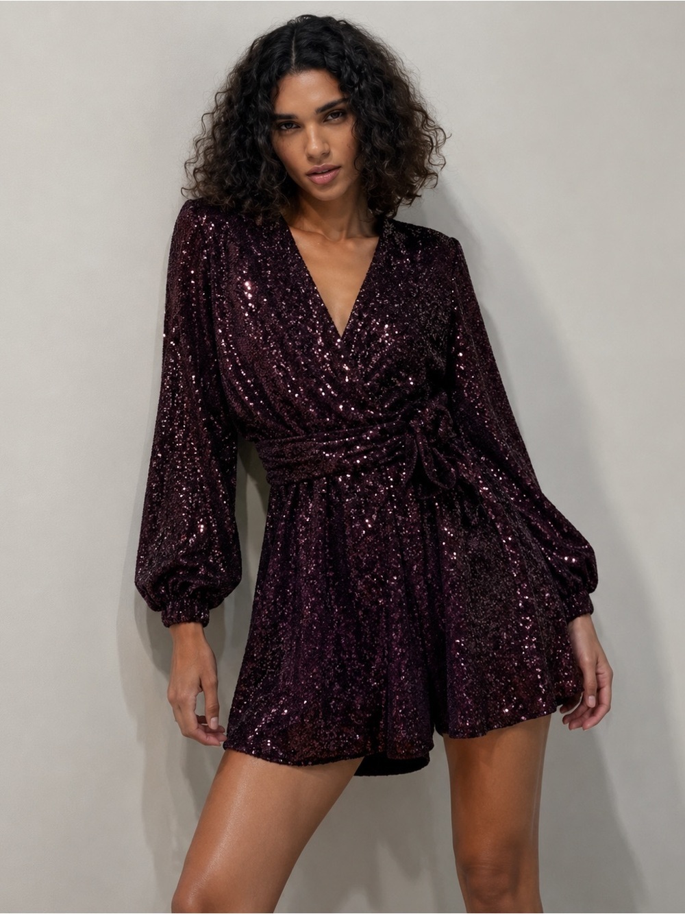 Zara purple floral sequin jumpsuit Medium 9152/873